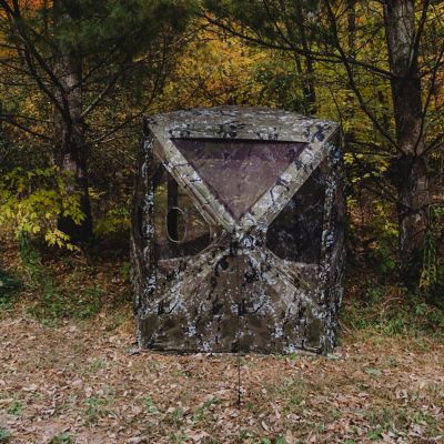 Image showing 9 th Barronett Blinds 2-Person Big Mike Portable Hunting Blind, Tall Hub Blind, Crater Thrive