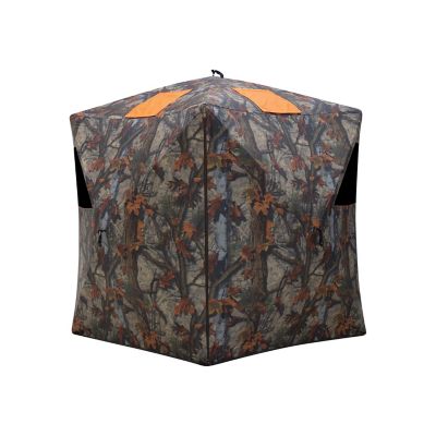 Image showing  2-Person Road Runner Portable Hunting Blind, Pop-Up Hub Blind, Bloodtrail Woodland