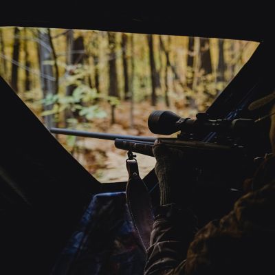 Image showing  2-Person Road Runner Portable Hunting Blind, Pop-Up Hub Blind, Bloodtrail Woodland