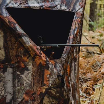 Image showing  2-Person Road Runner Portable Hunting Blind, Pop-Up Hub Blind, Bloodtrail Woodland