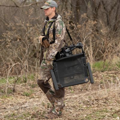 Image showing  360 Deluxe Silent 360-Degree Swivel Hunting Chair, Extra-Wide, Adjustable Height, Black