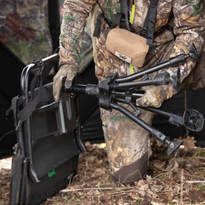 Image showing  360 Deluxe Silent 360-Degree Swivel Hunting Chair, Extra-Wide, Adjustable Height, Black