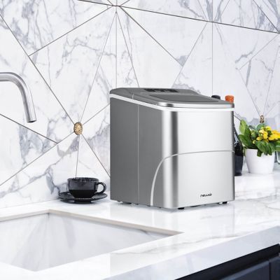 Image showing  26 lb. Ice/Day Lightweight Countertop Ice Maker, Intuitive Control, Large or Small Ice Size