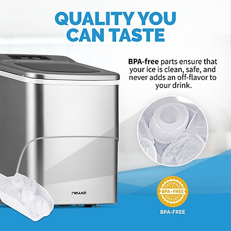 Newair 26 lbs. Countertop Ice Maker, Portable and Lightweight, Intuitive  Control, Large or Small Ice Size, Easy to Clean BPA-Free Parts, Perfect for