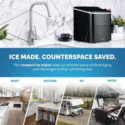 Image showing  26 lb. Ice/Day Countertop Portable Ice Maker, Intuitive Control, Large or Small Ice Size