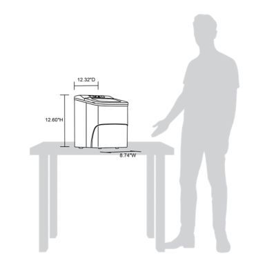 Image showing  26 lb. Ice/Day Countertop Portable Ice Maker, Intuitive Control, Large or Small Ice Size