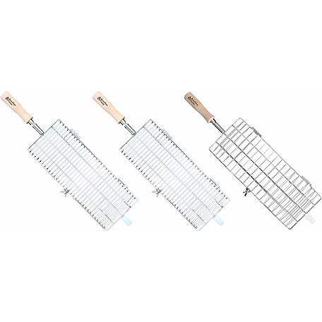 Brazilian Flame Grill Baskets for Brazilian Flame 3 or 5 Skewer Gas Rotisserie Grill, 3 pk.