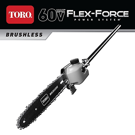 Toro 10 in. Cordless Pole Saw Attachment for 60V Trimmer