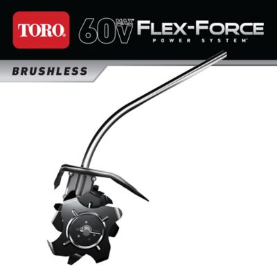 Toro 13.39 in. 4-Tine 60V Max Cordless Flex-Force Power System Attachment Capable Cultivator, Bare Tool