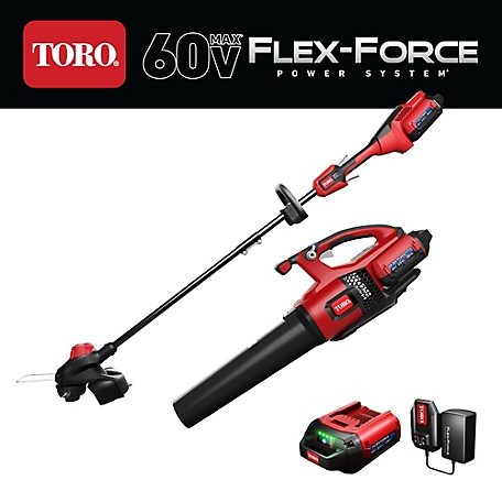 60-Volt MAX Cordless 13 In. String Trimmer / 100 MPH Leaf Blower