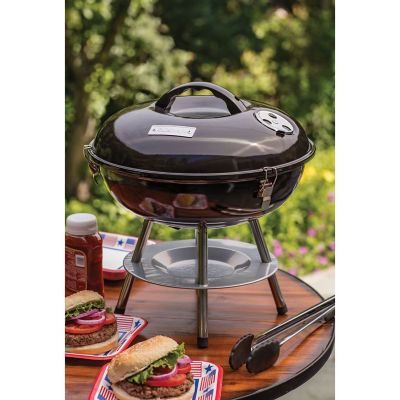 Image showing  14 in. Portable Charcoal Grill in Black