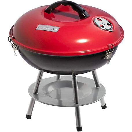 Cuisinart 14 in. Portable Charcoal Grill, Red/Black