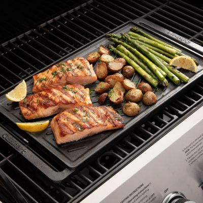 Image showing  Reversible Cast Iron Grill and Griddle Plate