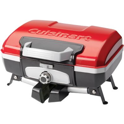 Image showing  1-Burner Petit Gourmet Propane Gas Portable Tabletop Outdoor Grill, 5,500 BTUs, 145 sq. in., Red/Black