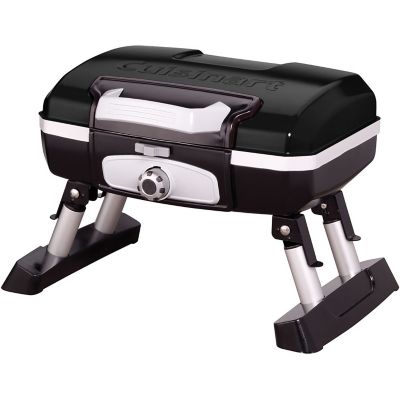 Cuisinart 2-Burner Petit Gourmet Propane Gas Portable Tabletop Outdoor Grill, 5,500 BTU, Black