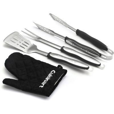 Cuisinart Grilling Tool Set with Grill Glove, 3 pc., Black