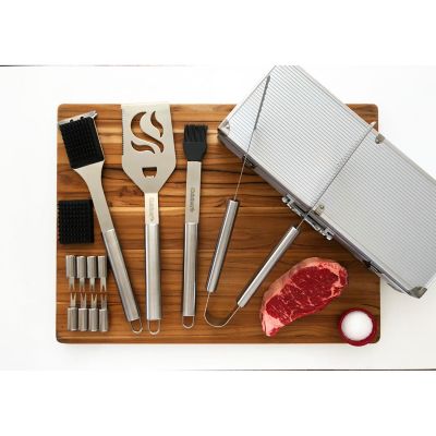 Image showing  Deluxe 14 pc. Stainless Steel Grill Tool Set