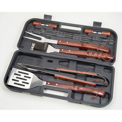 Image showing  Wooden Handle Grilling Set, 13 pc.