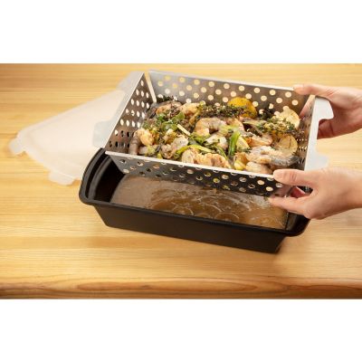 Image showing 8 th Cuisinart Marinade and Grilling Basket Set