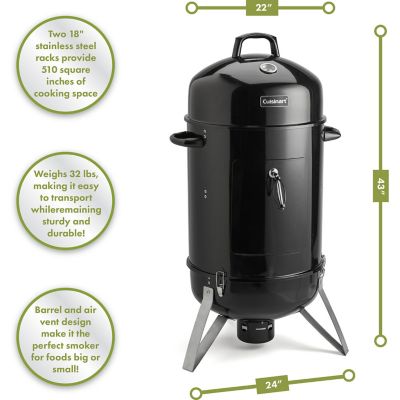 Image showing  510 sq. in. Vertical Charcoal Smoker, 18 in.