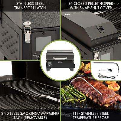 Image showing  256 sq. in. Portable Wood Pellet Grill and Smoker, Gray