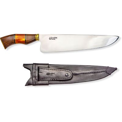 Brazilian Flame Chef Picanha Stainless Steel Knife, 10 in., Yellow