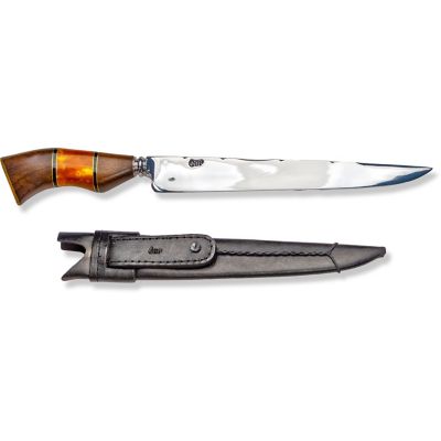 Brazilian Flame 10 in. Treasure Luxor Polished Stainless Steel Knife, Yellow