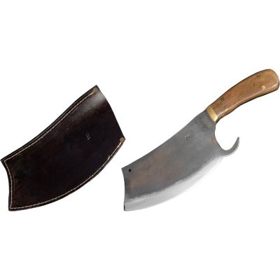 Image showing  8 in. Chef Butcher Rustic High Carbon Steel Knife with Full Tang Handle