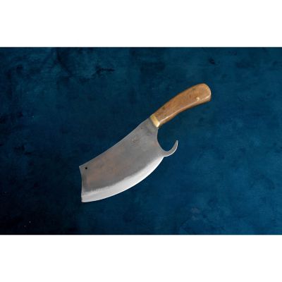 Image showing  8 in. Chef Butcher Rustic High Carbon Steel Knife with Full Tang Handle