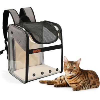 Critter Sitters Expandable Pet Backpack for 22 lb. Dogs and Cats, Grey