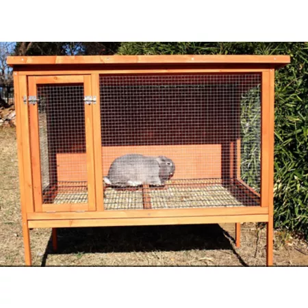 Zylina 1 Tier Indoor/Outdoor Raised Rabbit Hutch 46" x 25" x 43" Rabbit Hutches