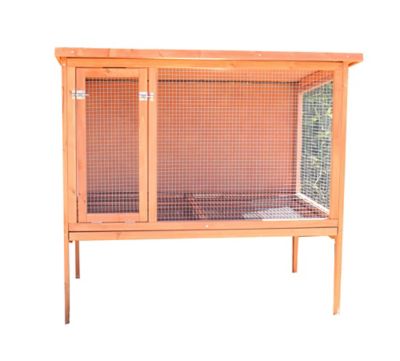 Image showing 7 th Zylina 1-Story Indoor/Outdoor Elevated Rabbit Hutch, 46 x 25 x 43in.