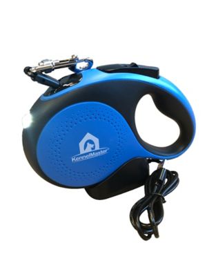 KennelMaster Retractable Leash with USB Rechargeable Night Light, 16 ft.