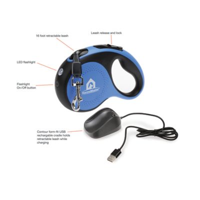Image showing 6 th KennelMaster Retractable Leash with USB Rechargeable Night Light, 16 ft.