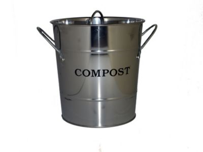 Exaco 0.8 gal. 2-N-1 Kitchen Bucket, Stainless