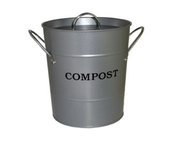 Exaco 0.8 gal. 2-N-1 Kitchen Bucket, Silver