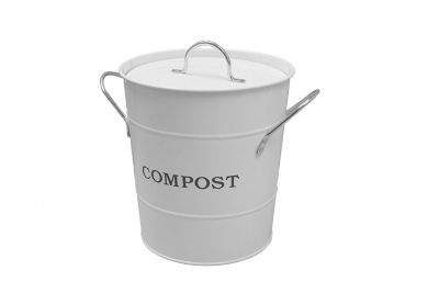 Exaco 0.8 gal. 2-N-1 Kitchen Bucket, White