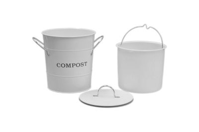 Image showing  0.8 gal. 2-N-1 Kitchen Bucket, White