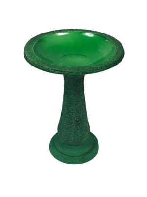 Exaco Florentine Marbleized Birdbath, Light Green, FM 2470G