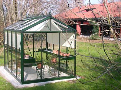 Exaco 10 ft. 2 in. x 7 ft. 9 in. Royal Victorian VI 23 Greenhouse Glass, Green