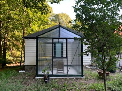 Exaco 7 ft. 9 in. x 10 ft. 2 in. Royal Victorian VI 23 Polycarbonate Greenhouse, VI 23 POLY BLACK