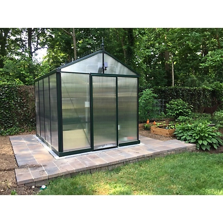 Exaco 7 ft. 9 in. x 10 ft. 2 in. Royal Victorian VI 23 Polycarbonate Greenhouse, VI 23 POLY GREEN