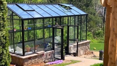 Image showing  10 ft. 2 in. L x 7 ft. 9 in. W Green Royal Victorian VI 23 Polycarbonate Greenhouse