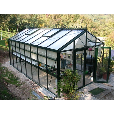 Exaco 10 ft. 2 in. x 19 ft. 11 in. Black Poly Royal Victorian VI 36 Greenhouse