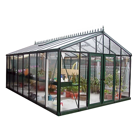 Exaco 12 ft. 7 in. x 19 ft. 11 in. Green Glass Royal Victorian VI 46 Greenhouse