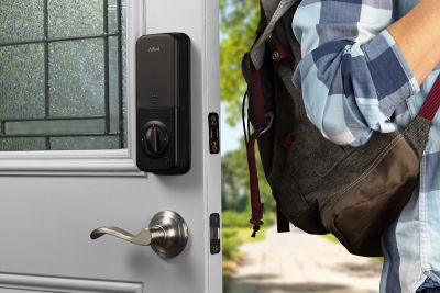 Image showing  Chrome DB2 Smart Deadbolt Door Lock with Key