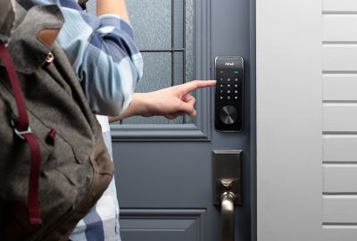 Image showing 6 th Alfred Chrome DB2 Smart Deadbolt Door Lock with Key