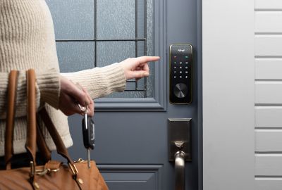 Image showing 5 th Alfred DB2 Smart Deadbolt Door Lock with Key, Gold