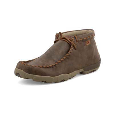 Twisted X Men\'s Original Chukka Driving Moc Shoes Full Grain Brown Leather 9 Twisted X Mens The Original Chukka Driving Moc Shoes | Shop main image 3