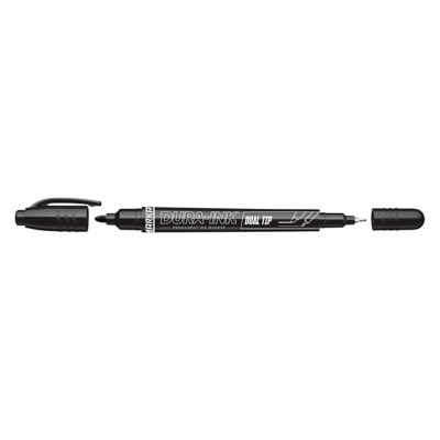 MARKAL Dual-Tip Permanent Ink Markers, Black, 2-Pack